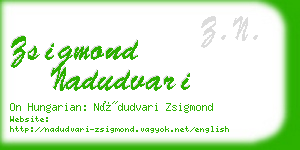 zsigmond nadudvari business card